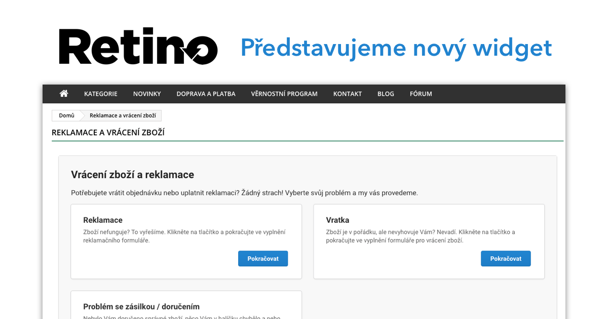 Dva roky zkušeností s reklamacemi v novém widgetu